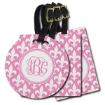 Fleur De Lis Plastic Luggage Tag (Personalized)