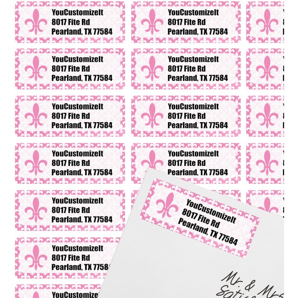 Fleur De Lis Mailing Label on Envelope - Multiple Labels