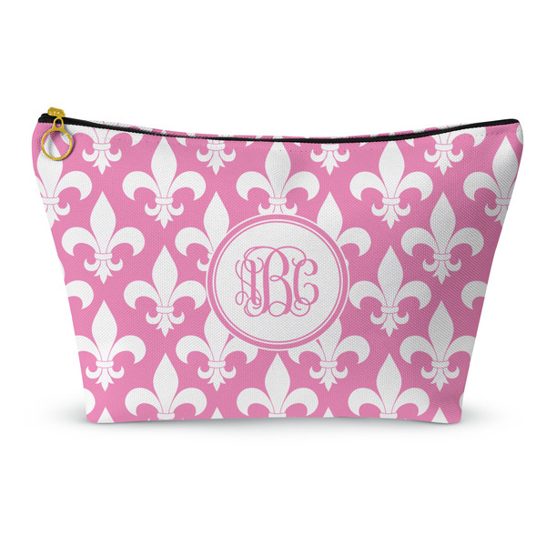 Custom Fleur De Lis Makeup Bag - Large - 12.5"x7" (Personalized)