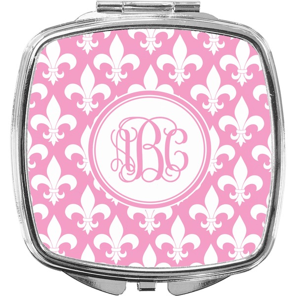 Custom Fleur De Lis Compact Makeup Mirror (Personalized)