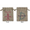 Fleur De Lis Medium Burlap Gift Bag - Front & Back (Personalized)