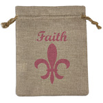 Fleur De Lis Burlap Gift Bag (Personalized)