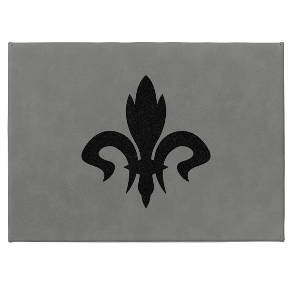 Fleur De Lis Medium Gift Box with Engraved Leather Lid - Approval
