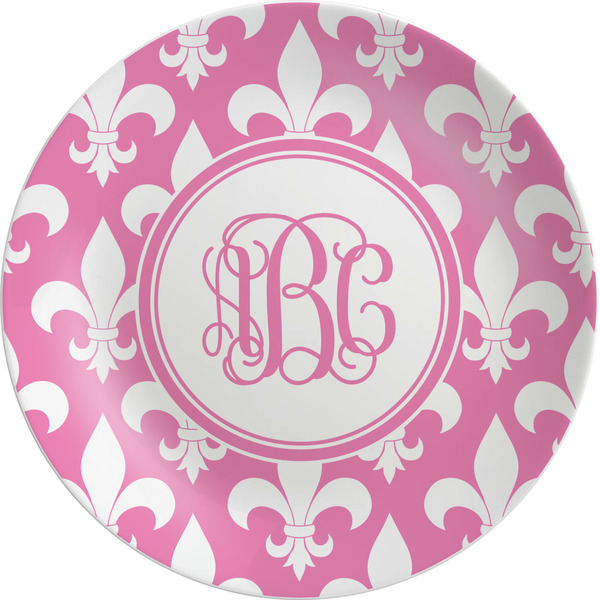 Custom Fleur De Lis Melamine Plate (Personalized)