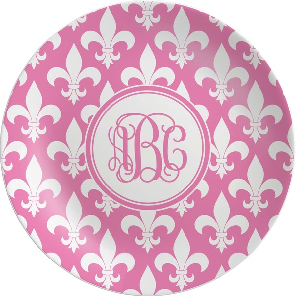 Custom Fleur De Lis Melamine Plate (Personalized)
