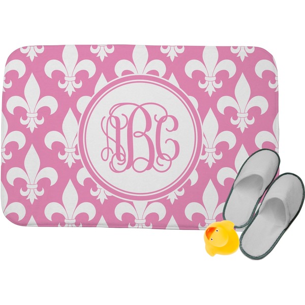 Custom Fleur De Lis Memory Foam Bath Mat - 24"x17" (Personalized)