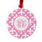 Fleur De Lis Metal Ball Ornament - Double Sided w/ Monogram