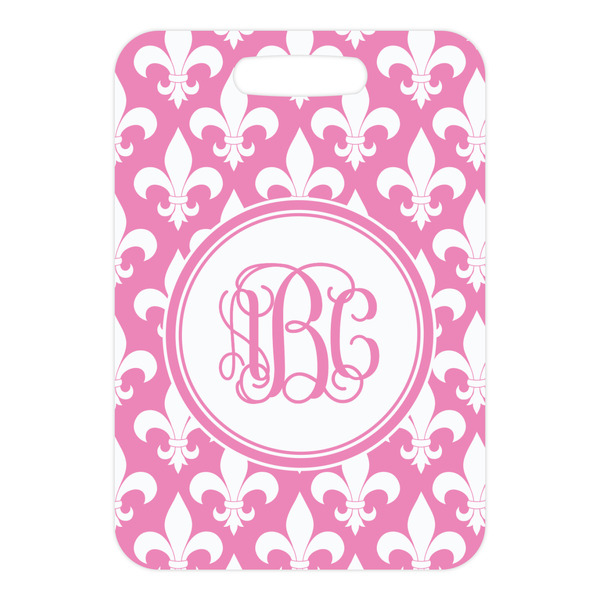 Fleur De Lis Metal Luggage Tag - Front Without Strap