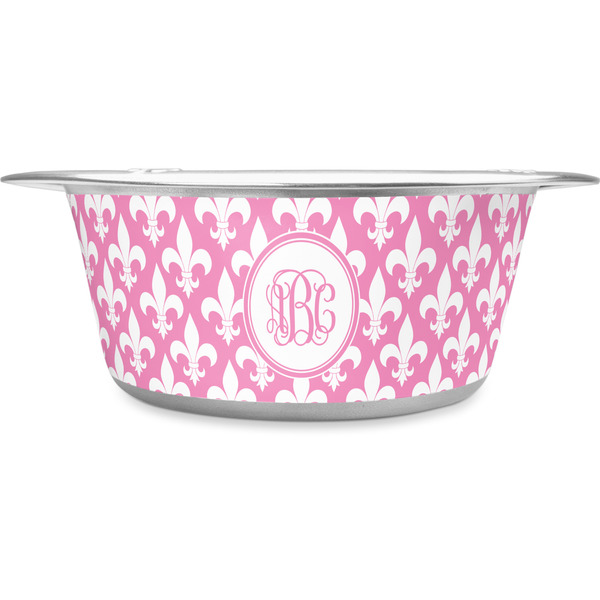 Custom Fleur De Lis Stainless Steel Dog Bowl - Small (Personalized)