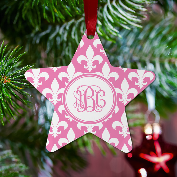 Fleur De Lis Metal Star Ornament - Lifestyle