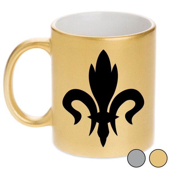 Fleur De Lis Metallic Mugs