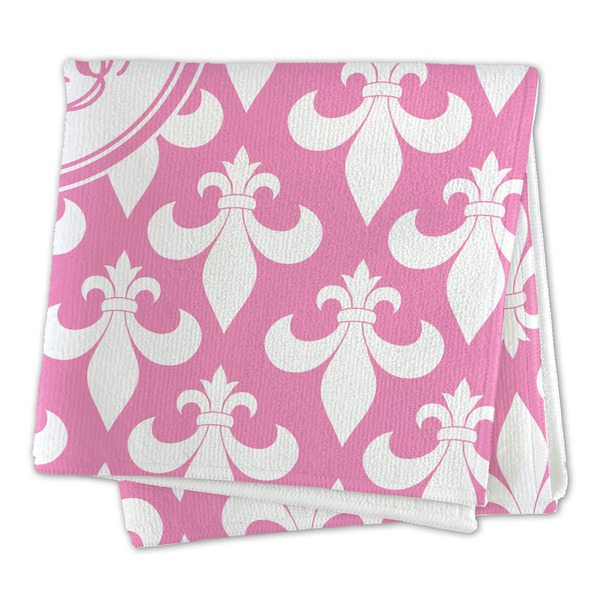 Fleur De Lis Microfiber Dish Rag - FOLDED (square)