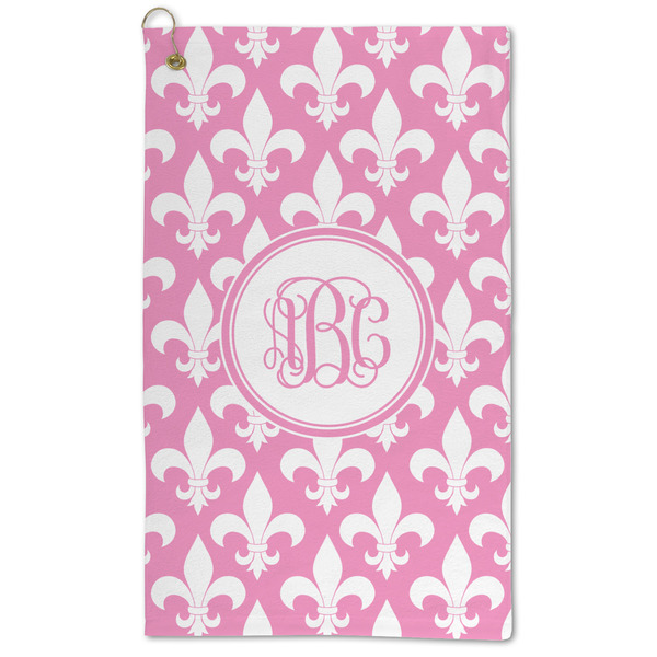 Custom Fleur De Lis Microfiber Golf Towel (Personalized)
