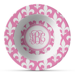Fleur De Lis Plastic Bowl - Microwave Safe - Composite Polymer (Personalized)