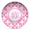 Fleur De Lis Microwave Safe Plastic Plate - Composite Polymer (Personalized)