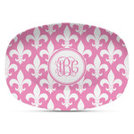 Fleur De Lis Plastic Platter - Microwave & Oven Safe Composite Polymer (Personalized)