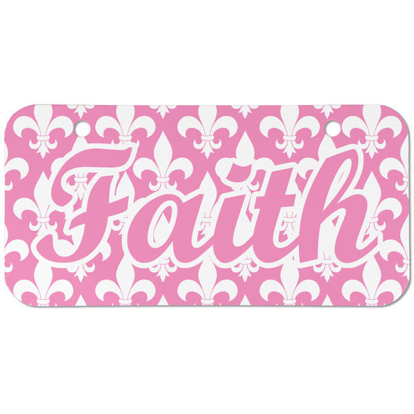 Custom Fleur De Lis Mini/Bicycle License Plate (2 Holes) (Personalized)