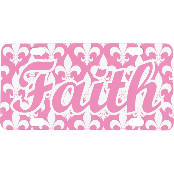 Custom Fleur De Lis Mini / Bicycle License Plate (4 Holes) (Personalized)