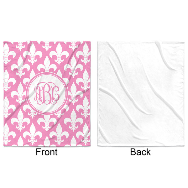 Fleur De Lis Minky Blanket - 50"x60" - Single Sided - Front & Back
