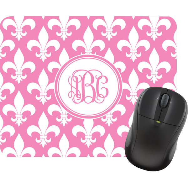 Custom Fleur De Lis Rectangular Mouse Pad (Personalized)