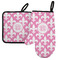 Fleur De Lis Left Oven Mitt & Pot Holder Set w/ Monogram