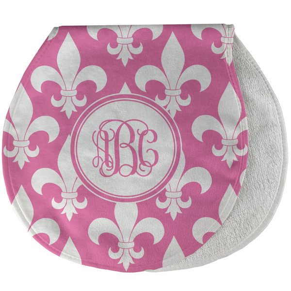 Fleur De Lis New Baby Burp Folded