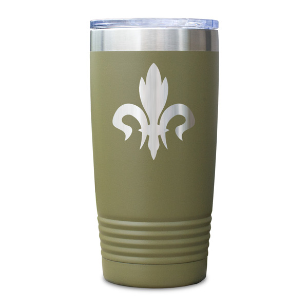 Fleur De Lis Olive Polar Camel Tumbler - 20oz - Single Sided - Approval
