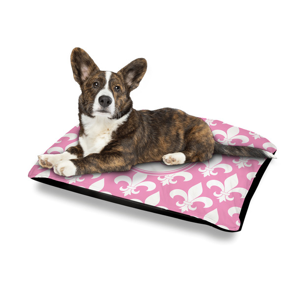 Fleur De Lis Outdoor Dog Beds - Medium - IN CONTEXT