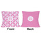 Pink Fleur De Lis Outdoor Pillow - 16x16