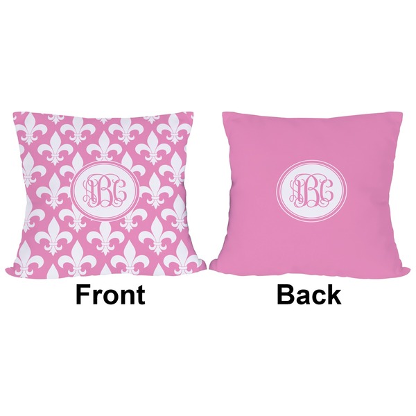 Pink Fleur De Lis Outdoor Pillow - 18x18