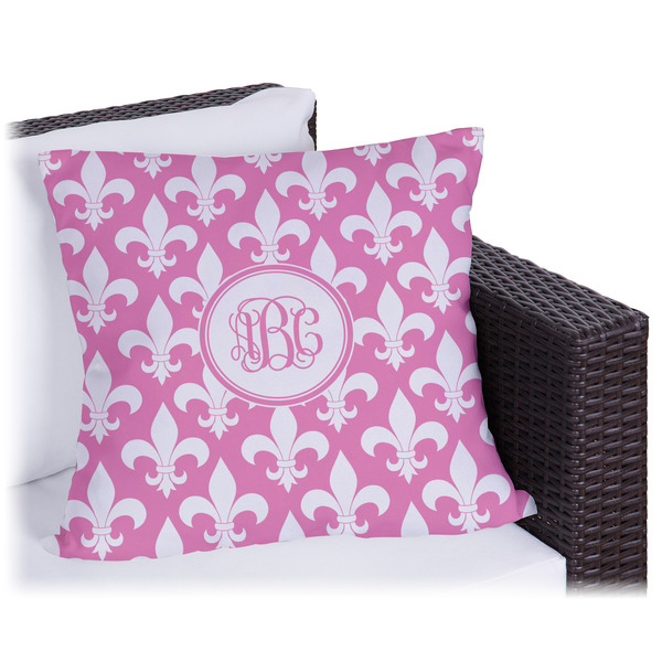 Custom Fleur De Lis Outdoor Pillow - 18" (Personalized)