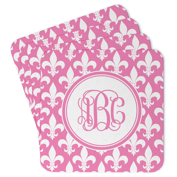 Custom Fleur De Lis Paper Coasters w/ Monograms