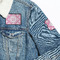 Fleur De Lis Patches Lifestyle Jean Jacket Detail