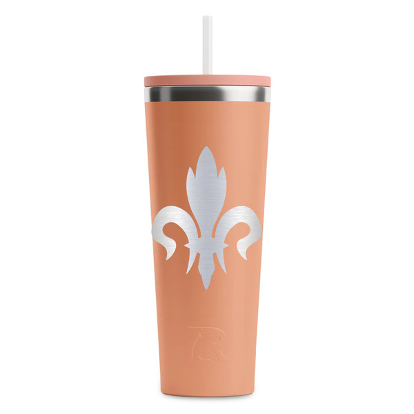Fleur De Lis Peach RTIC Everyday Tumbler - 28 oz. - Front