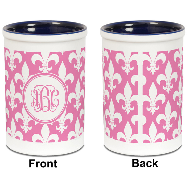Fleur De Lis Pencil Holder - Blue - approval