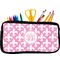 Fleur De Lis Neoprene Pencil Case - Small w/ Monogram