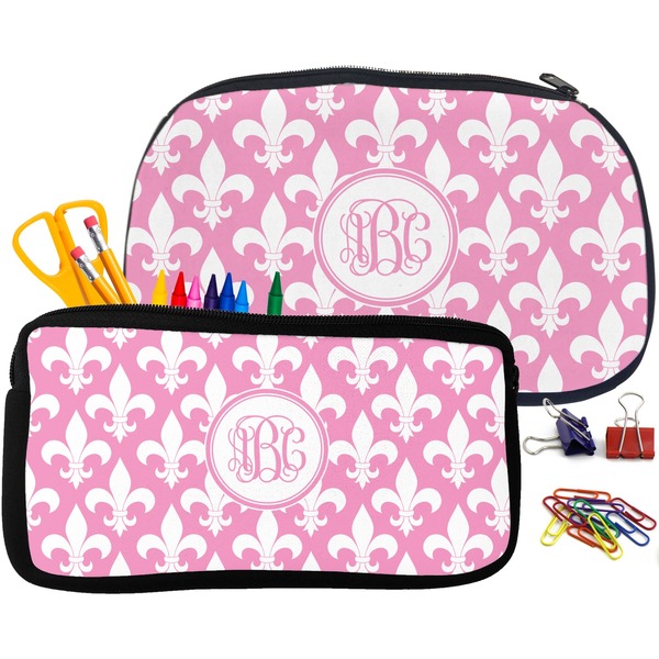 Fleur De Lis Pencil / School Supplies Bags Small and Medium