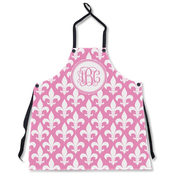 Pink Fleur De Lis Personalized Apron