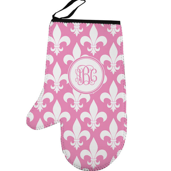 Fleur De Lis Personalized Oven Mitt - Left