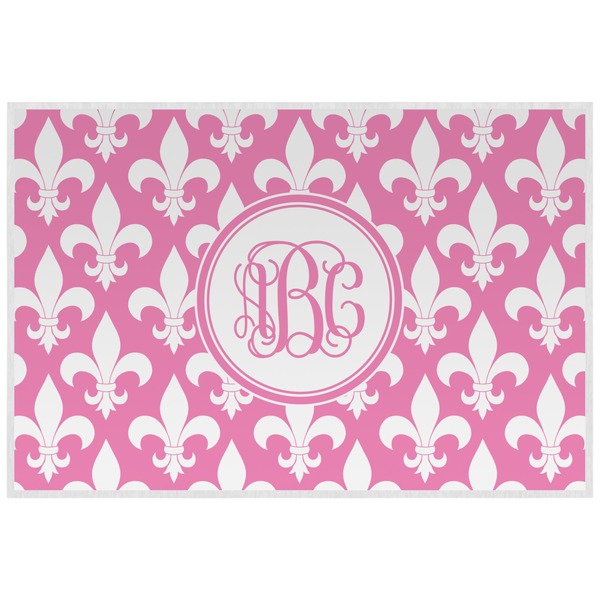 Custom Fleur De Lis Laminated Placemat w/ Monogram