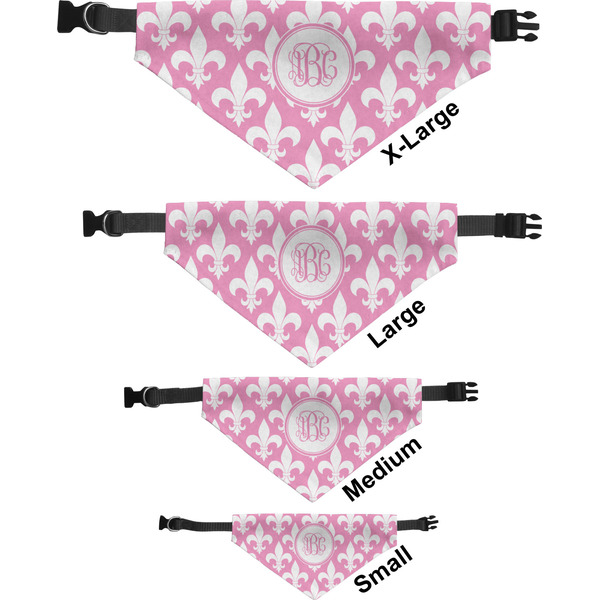 Fleur De Lis Pet Bandana Sizes