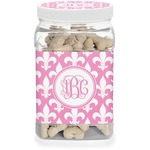 Fleur De Lis Dog Treat Jar (Personalized)