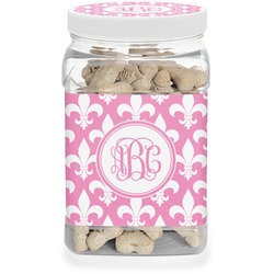 Fleur De Lis Dog Treat Jar (Personalized)