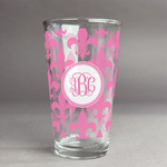 Fleur De Lis Pint Glass - Full Print (Personalized)
