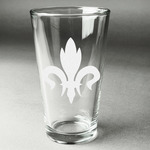 Fleur De Lis Pint Glass - Engraved (Single)