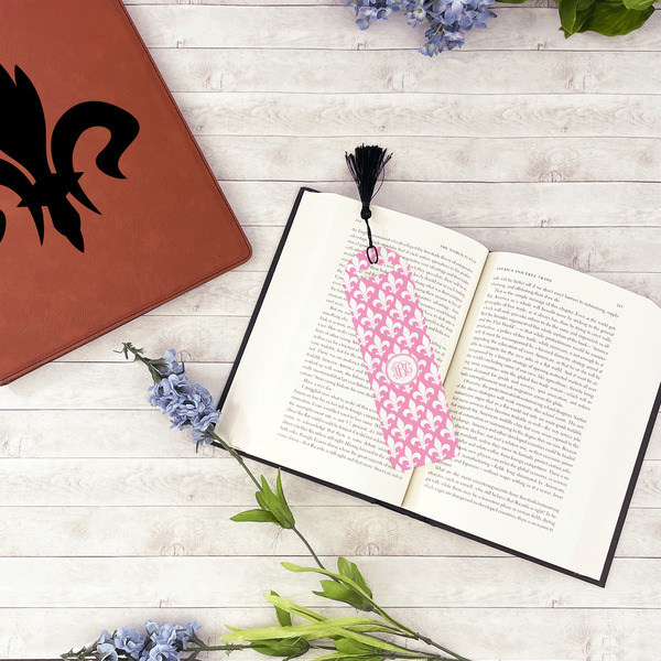 Fleur De Lis Plastic Bookmarks - In Context