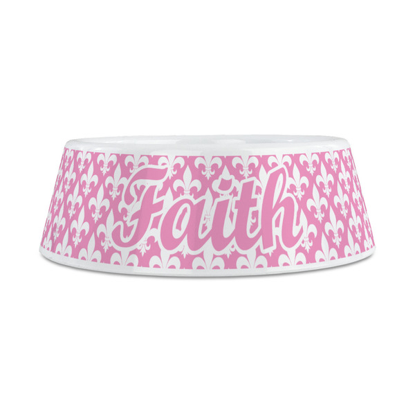 Fleur De Lis Plastic Dog Bowls - Medium - FRONT