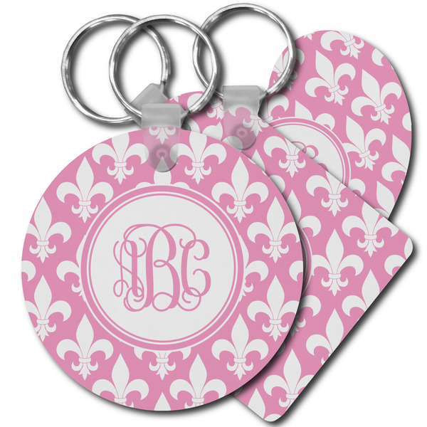 Custom Fleur De Lis Plastic Keychain (Personalized)