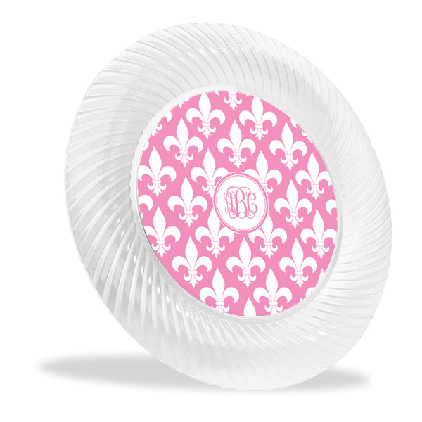 Custom Fleur De Lis Plastic Party Dinner Plates - 10" (Personalized)