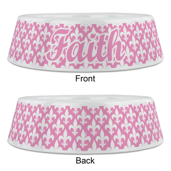 Fleur De Lis Plastic Pet Bowls - Large - APPROVAL